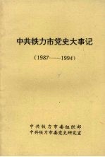 中共铁力市党史大事记  1987—1994