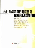 政府投资体制的制度创新  项目法人招标制