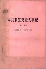 中共浙江党史大事记  初稿  1966.5—1976.10