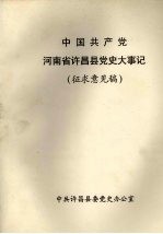 中国共产党河南省许昌县党史大事记  征求意见稿  1918-1995年