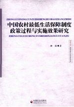 中国农村最低生活保障制度政策过程与实施效果研究