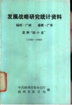 发展战略研究统计资料  1980-1990