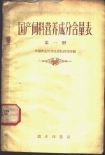 国产饮料营养成分含量表  第1册