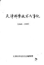 天津科学技术大事记  1840—1988