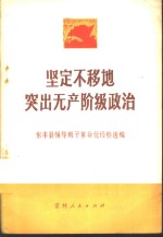 坚定不移地突出无产阶级政治  东丰县领导班子革命化经验选编