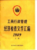 工商行政管理经济检查文件汇编  1989  上