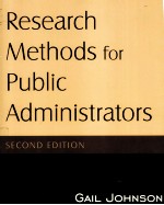 RESEARCH METHODS FOR PUBLIC ADMINISTRATORS  SECOND EDITION