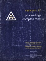 CANCAM 77 PROCEEDINGS COMPTES RENDUS VOL.1