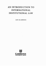 AN INTRODUCTION TO INTERNATIONAL INSTUTUTIONAL LAW