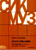 Sechs Pr?ludien six preludes op.38 NR.1-6 für Klavier ED.NR.2114