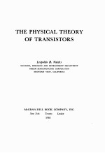 THE PHYSICAL THEORY OF TRANSISTORS