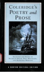 COLERIDGE'S POETRY AND PROSE  AUTHORITATIVE TEXTS CRITICISM