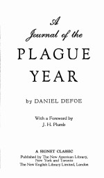 A JOURNAL OF THE PLAGUE YEAR