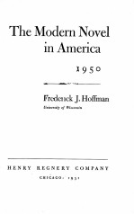 THE MODERN NOVEL IN AMERICAN 1900-1950