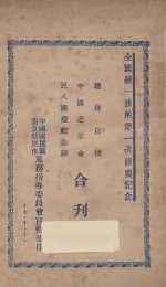 总理自传  中国之革命  民八国庆纪念词合刊