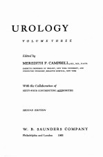 UROLOGY VOLUME THREE SECOND EDITION