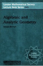 ALGEBRAIC AND ANALYTIC GEOMETRY