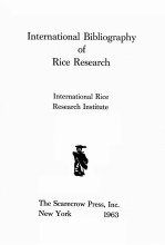 INTERNATIONAL BIBLIOGRAPHY OF RICE RESEARCH