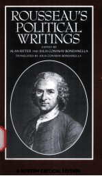 ROUSSEAU'S POLITICAL WRITINGS  DISCOURSE ON INEEQUALITY DISCOURSE ON POLITICAL ECONOMY ON SOCIAL CON