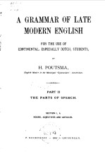 A GRAMMAR OF LATE MODERN ENGLISH FOR THE USE OF CONTINENTAL