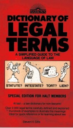 DICTIONARY OF LEGAL TERMS