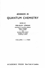 ADVANCES IN QUANTUM CHEMISTRY VOLUME Ⅰ-1964