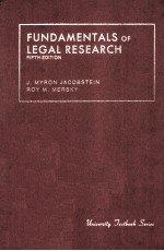 FUNDAMENTALS OF LEGAL RESEARCH  FIFTH EDITION