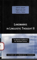 Landmarks in Linguistic Thought II  The Western tradition in the twentieth century