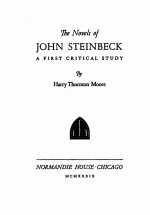 THE NOVELS OF JOHN STEINBECK:A FIRST CRITICAL STUDY