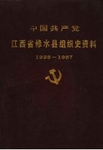 中国共产党江西省修水县组织史资料  1926-1987