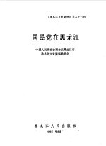 黑龙江文史资料  第28辑  国民党在黑龙江