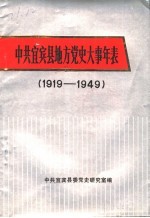 中共宜宾县地方党史大事年表  1919-1949