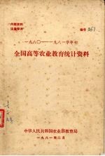 全国高等农业教育统计资料  1980-1981学年初