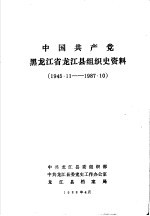 中国共产党黑龙江省龙江县组织史资料  1945·11-1987·10