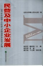 民营及中小企业发展  2002年中国博士后经济与管理前沿论坛论文汇编