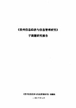 《贵州信息经济与信息管理研究》子课题研究报告