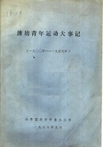 潍坊青年运动大事记  1900-1949年