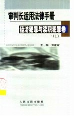 审判长适用法律手册  经济犯罪与渎职犯罪卷  上