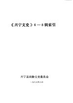 兴宁文史  第6-8辑  索引