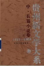 贵州新文学大系  1919-1989  中、长篇小说卷  下