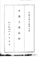 中国文学八论第七种  中国文学批评