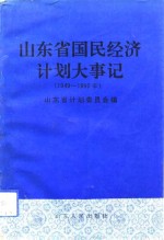 山东省国民经济计划大事记  1949-1990