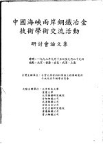 中国海峡两岸钢铁冶金技术学术交流活动  研讨会论文集