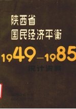 陕西省国民经济平衡统计资料  1949-1985