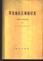 华北地区区域地层表  河北省、天津市分册  2