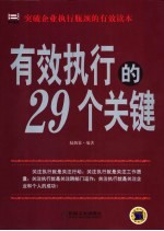 有效执行的29个关键  突破企业执行瓶颈的有效读本