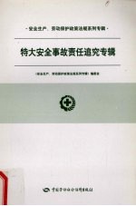 安全生产、劳动保护政策法规系列专辑  第一批  特大安全事故责任追究专辑