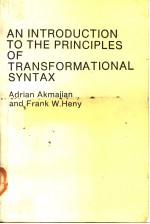 AN INTRODUCTION TO THE PRINCIPLES OF TRANSFORMATIONAL SYNTAX