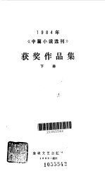 1984年《中篇小说选刊》获奖作品集  下