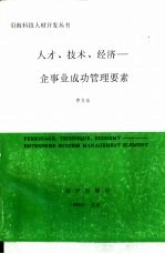 人才、技术、经济-企事业成功管理要素